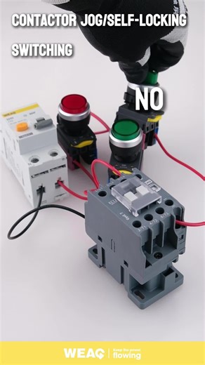 Master AC Contactor with 3 Buttons: Jog & Latch. #ACContactor #MiniatureContactor #MotorContactor #IndustrialContactor #ContactorSwitch #QuickSetup #HandsOnFun #AutomationTips #EasyControl #InteractiveDemo