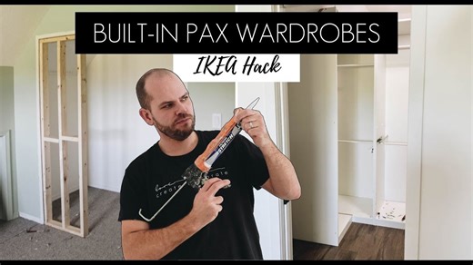 Small Closet Makeover - How To Make a PAX Wardrobe Look Built In