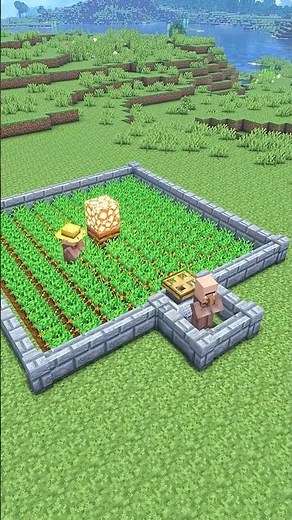 Easy Automatically Crop Farm🥕 #minecrafttutorial