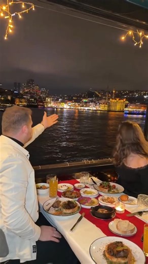 My dream of having dinner on the Bosphorus has come true! 😍