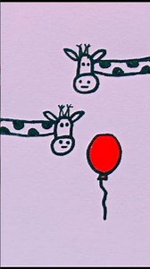 How to draw a Giraffe head easily/Easy drawing #draw #art #simple