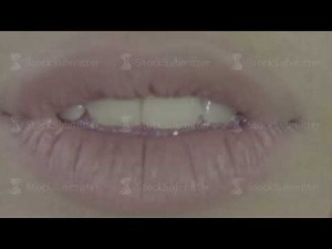 Lips closeup. Sexy sensual pink lip, mouth open, white teeth. Beautiful Woman portrait, close-up big