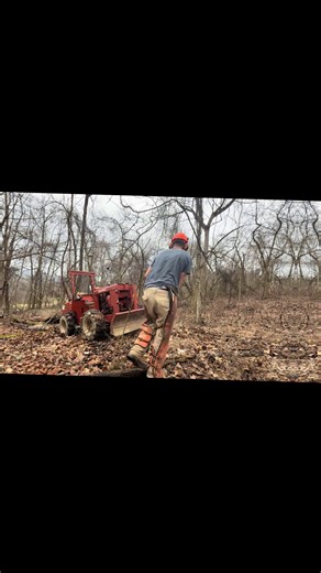 Mini log Skidder! Old construction equipment repurposed. #firewood #logging #getafterit