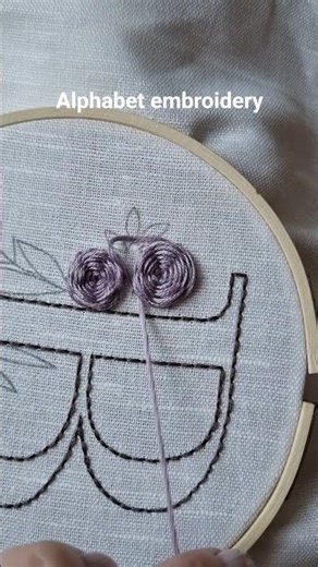 Letter B embroidery ✨🧵26 letters — save over 70% 💛 #embroidery #tutorial #diy #handmade #craft #art