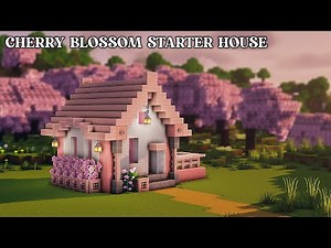 How To Build A Cherry Blossom Starter House In Minecraft 1.21 || Minecraft Tutorial