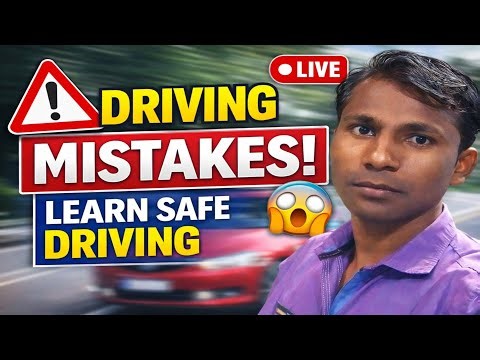 LIVE 🚗 Driving Tips | 90% People Make These Mistakes 😱 | Learn Safe Driving