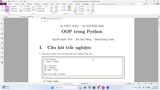 Bài tập về OOP dùng Python | AI VIET NAM