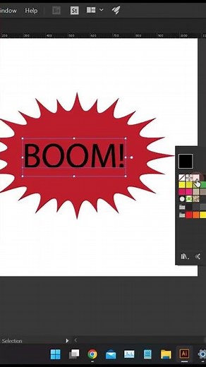 Boom text effects illustrator in 1 minute