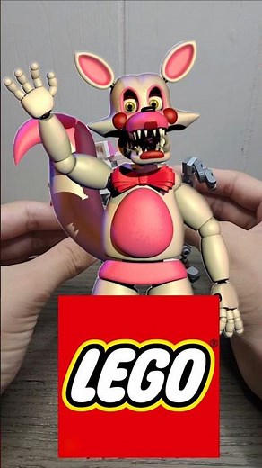 LEGO FNAF 2 Toy Foxy FIXED at Minifigure Scale | #fivenightsatfreddys #lego #moc