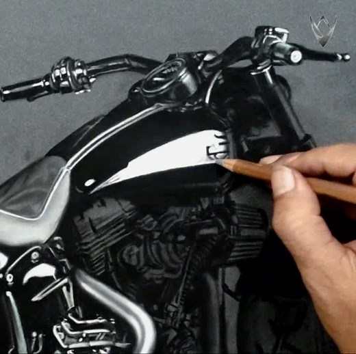 1.5M views · 10K reactions | Harley Davidson Motorcycles Drawing Full version video: https://youtu.be/y2f2lyFB4TQ ... | DRAWING PENCIL | Facebook