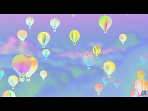 Serene Floating Hot Air Balloons Background - Uplifting Motion Graphic