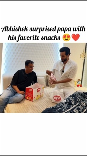 Abhishek surprise papa with his favourite snacks 😍❤️ @triggeredinsaan #liveinsaan #shorts