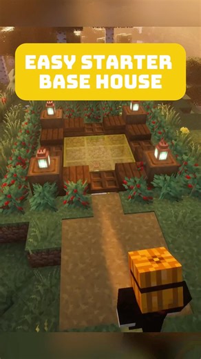 Easy Starter Base house in Minecraft (upgrade build) #minecraft #minecraftbuilding