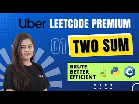 Two Sum (Easy) | Top 52 Uber Leetcode Premium Coding Questions | Prerna Sharma