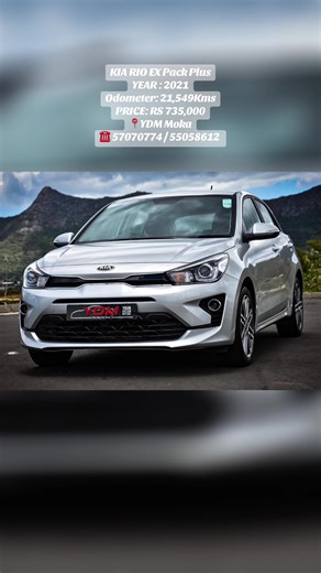 NEW IN : 2021 Kia Rio Looking for a modern, fuel-efficient, and stylish car? Check out our Kia Rio EX Pack Plus Year: 2021 Make/Model: Kia Rio EX Pack Plus Mileage: 21,549 Kms Transmission: Automatic Fuel: 1400cc Petrol Color: Grey Condition: Excellent Price: RS 735,000 Key Features: • Touchscreen infotainment system • Rearview camera & parking sensors • Keyless entry & push-button start • Bluetooth connectivity & USB ports • Alloy wheels, LED headlights, and more! Why You’ll Love It: • Sleek, m