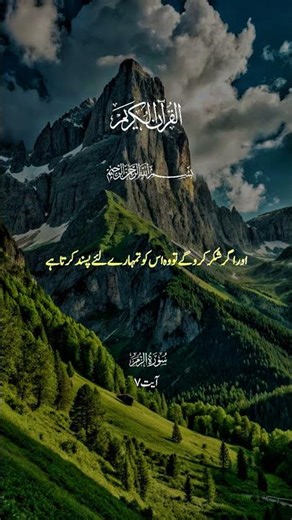 Quran Quotes: Be Grateful to Allah | Surah Az-Zumar Verse 7 Recitation