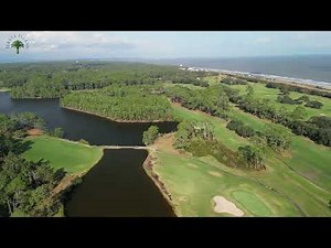 Aerial Drone of Oleander Course at Jekyll Island Golf Club on Jekyll Island Golf Club Georgia