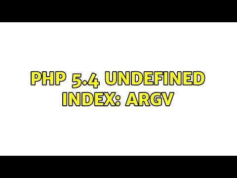 PHP 5.4 undefined index: argv