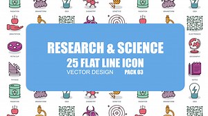 Research And Science - Flat Animation Icons