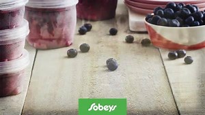 Want to enjoy the sun-kissed bounty of summer in the cooler months? Try making no-cook blueberry freezer jam. It'll keep in your fridge for three weeks, or your freezer for six months. Recipe >> https://bit.ly/2LS77aB | Sobeys