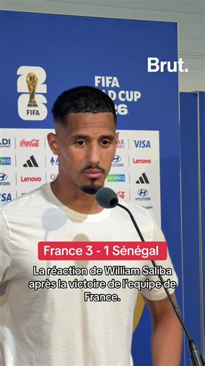 La réaction de William Saliba après la victoire de l’equipe de France. #FIFAWORLDCUP #worldcup2026 #equipedefrance #williamsaliba