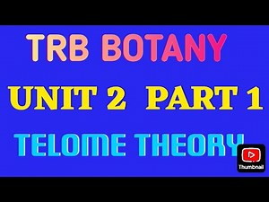 PG TRB BOTANY ||UNIT 2|| TELOME THEORY
