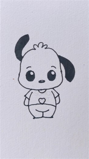 Simple Pochacco Drawing || #shorts #art #youtubeshorts #trending #viral