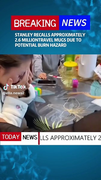 Popular drinkware brand Stanley is recalling 2.6 million travel mugs after reports of burn injuries caused by the lids on their Switchback and Trigger Action mugs. Kayna Whitworth reports. #news #fyp #foryou #breakingnews #tiktoknews #foryoupage #fyppppppppppppppppppppppp #Stanley #journey #cup