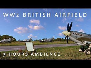 WW2 British Airfield Ambience - Relax with the sound of planes, birds and 1940s music on your radio