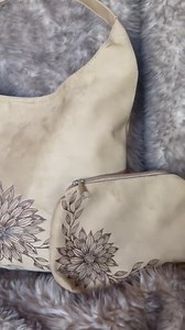 Custom Wildflower/sunflower Burned Shoulder Purse With Coin Purse - Etsy