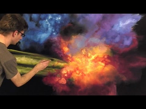 Painting An Outer Space Galaxy Scene - PART 1