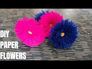 Transform Crepe Paper into Beautiful Flowers: Simple Craft Tutorial ||DIY||How to make crepe flowers