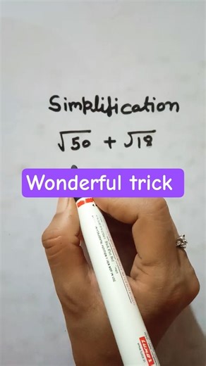 SIMPLIFICATION OF SQUARE ROOTS #EASY METHOD #viralshort #viralvideo #viral #viral #viral