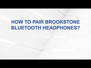 How to pair Brookstone Bluetooth headphones?