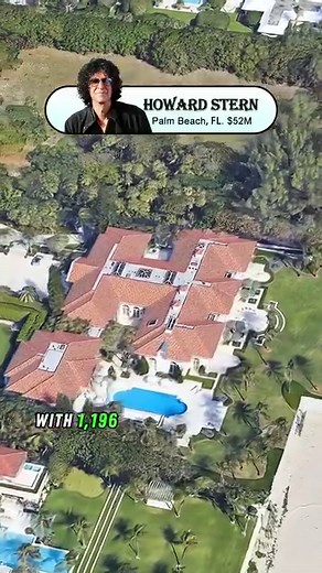 Howard stern’s mansion in Palm Beach is worth $52 million #howardstern #palmbeach #mansion #celebrityhomes | Real Estate of Stars
