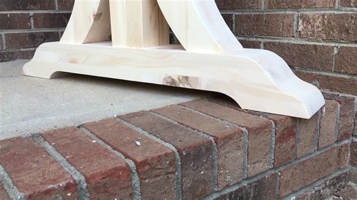 Crescent Trestle Table Legs – Farmhouse Dining Table Legs, Rustic Sturdy Wood Legs, Unfinished & Ready to Finish, Set of 2 Handmade - Etsy