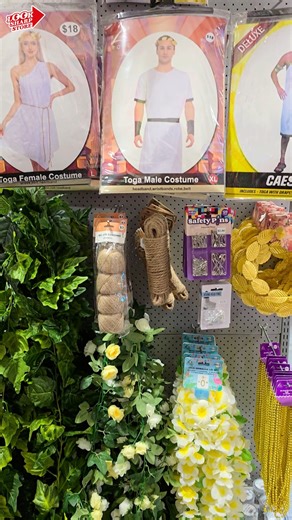Get ready to dress up for the ultimate Toga Party! 🎉 We’ve got toga costumes for males and females, plus all the accessories to complete your look. Visit us in-store and get party ready! 🏛️ #TogaParty #DressUpParty #CostumeParty #GreekTheme #PartyReady | LookSharp Store