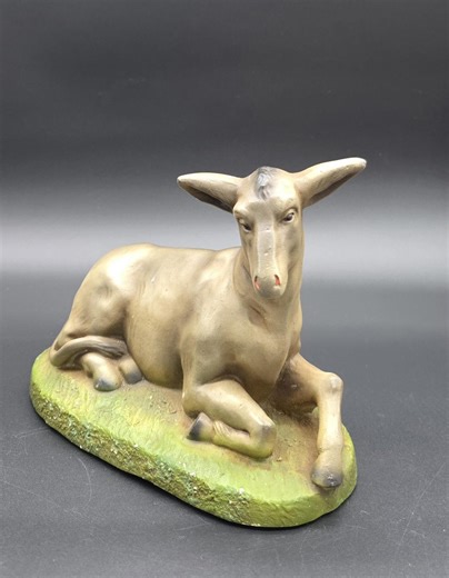 Large Mid Century Plaster Donkey Crèche Figure, 12 Inch Scale Nativity Replacement Piece, Large, Holy Family, Baby, Jesus - Etsy