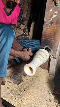 Amazing Bamboo Vase 🌿 | Beautiful Flower Vase Making Process #woodscraft #shorts