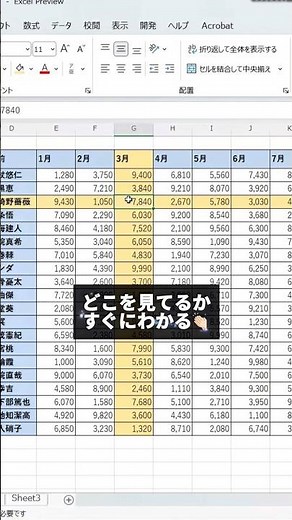 [Excel] [Trick] Selected cells are automatically colored! #ExcelBeginner #Excel #ExcelLearning #O...