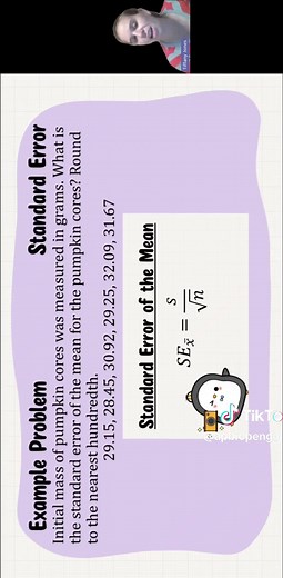 ✨AP Bio Math Mondays 2✨ Topic: Standard Error of the Mean #apbio #apbiology #apbiomath #mathmondays #studywithme #apbioformulasheet #standarderror