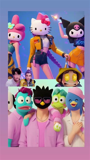 What if Huntrix and Saja Boys will be recreated by Sanrio Characters? 🤔😬 #kpop #kpopdemonhunters #netflix #huntrix #sajaboys #sanrio #kuromi #mymelody #hapidanbui