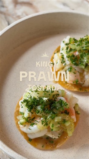 Papalote on Instagram: "Crunch! Zing! Pop! 🧡🌶️ Crunchy fried masa, zingy pequin pepper, the pop of a perfectly poached prawn. Our prawn tostada is a 2-bite snack replete with flavours, textures & sounds. One of our most ordered. Repeatedly #papalotemexican #newcastleeats #mexicancuisine #foodie #goodfoodguide"