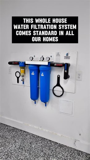 Every home we build includes a whole-house water filtration system. This system is installed at the main water line entry point to remove contaminants like sediment, chlorine, iron, and heavy metals from each faucet and appliance. Some of the benefits are: Cleaner water at every faucet. Better for your skin and hair. Less buildup on fixtures. Better-tasting water throughout the home. It’s one of those upgrades you feel every day. #farmersbranch #farmersbranchtx #customhome #customhomebuilder #th