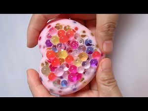 Insanely Satisfying Slime Squish Crunchy Beads ASMR Relaxing
