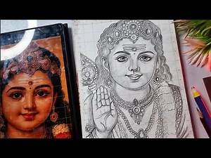 Murugan Drawing Easy | Beautiful Karthik Dev drawing tutorial Part 1 | CTW