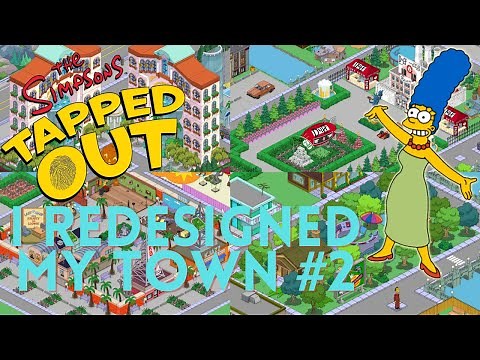 The Simpsons Tapped Out: I Re-Designed My Town (Town Design Ideas) Part 2