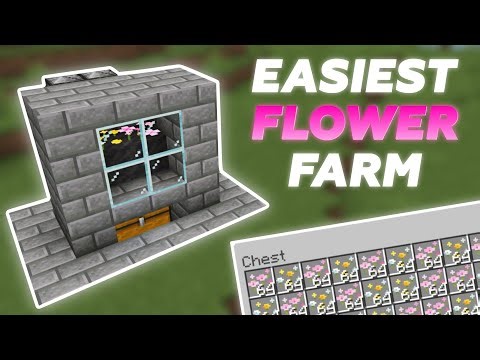 Minecraft Grass Flower Farm Tutorial | Unlimited Pink Petals & Wildflowers
