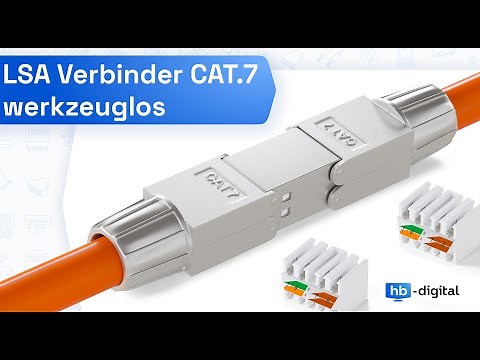 Installation Verbinder - Connector Cat7 Montage-Anleitung ohne Werkzeug Übersicht hb-digital 5857