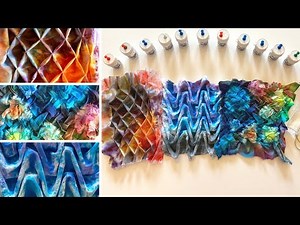 BRUSHO & TIE-DYEING SMOCKING | Textiles Fabric Manipulation Technique | Didsbury Art Studio